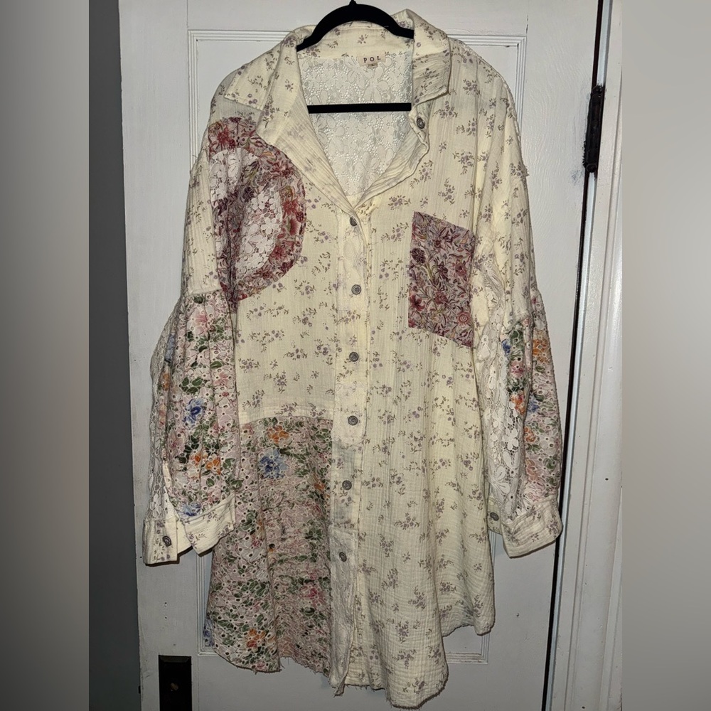 Pol dress with lace detail